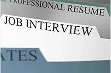 Support Documents File folders labeled "Professional Resume," "Job Interview," and "Documents" are arranged in a filing system.